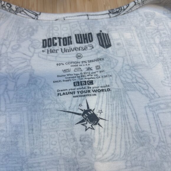 Dr. Who Dress Tank Knee Length Black and White Weeping Angel Dalek Tardis - Picture 7 of 8